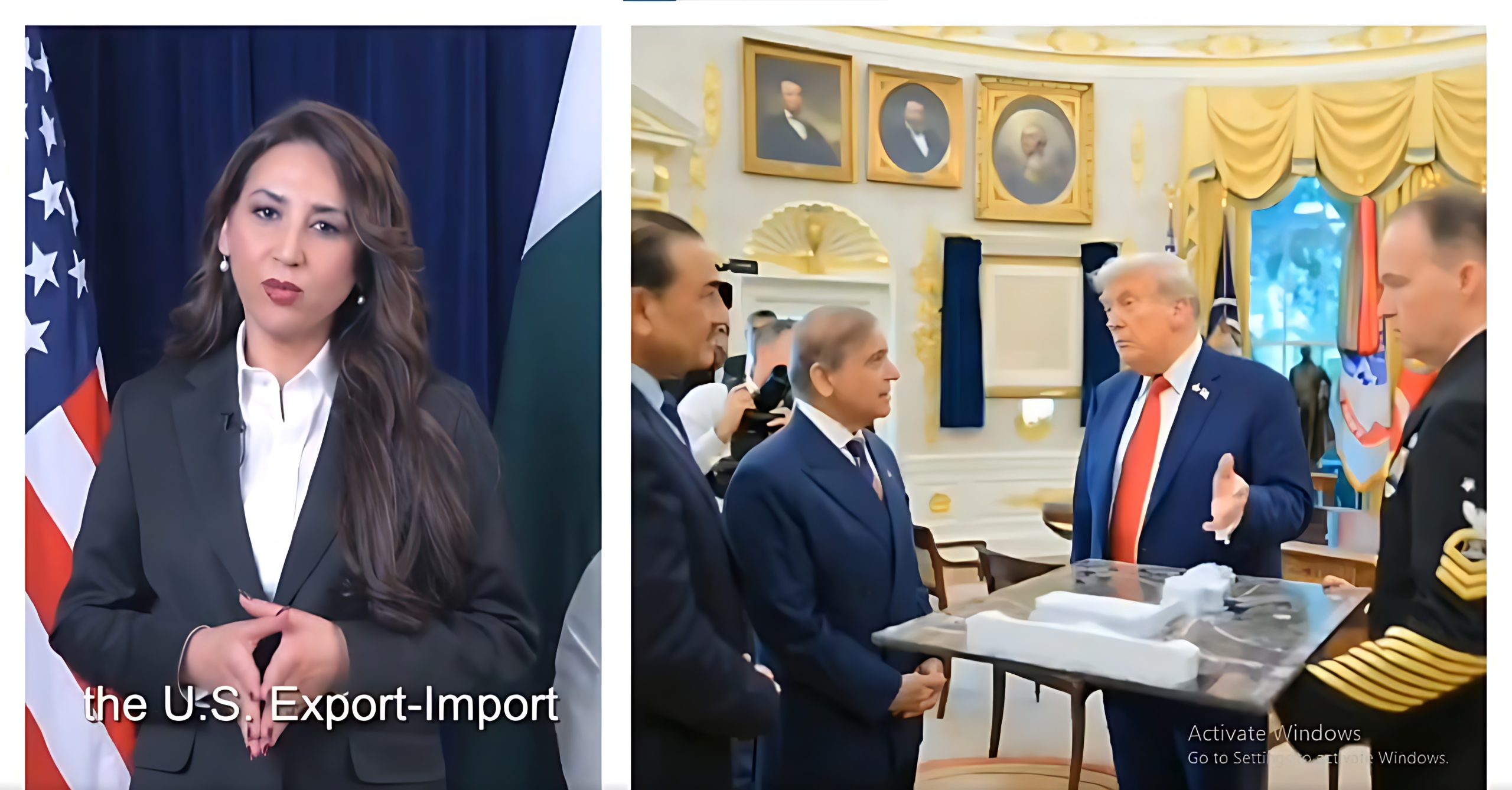 "US–Pakistan diplomatic interaction with officials in a formal setting, highlighting discussions on economic cooperation and financing support."