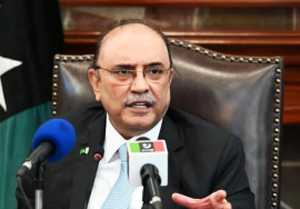 Pakistani President Asif Ali Zardari speaks during a press conference at the presidency in Islamabad.