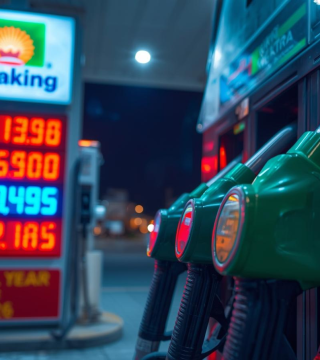 Petrol pump in Pakistan showing reduced petrol and diesel prices after government announcement on New Year 2026